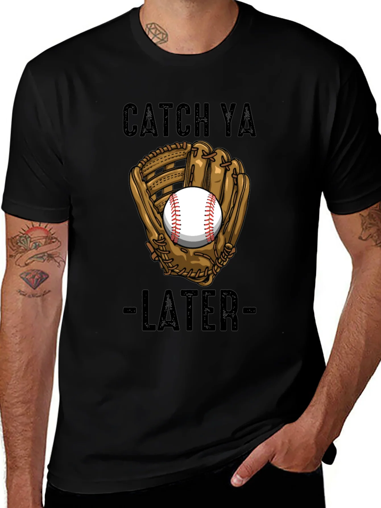 Camiseta Negra Deportiva Catch Ya Later