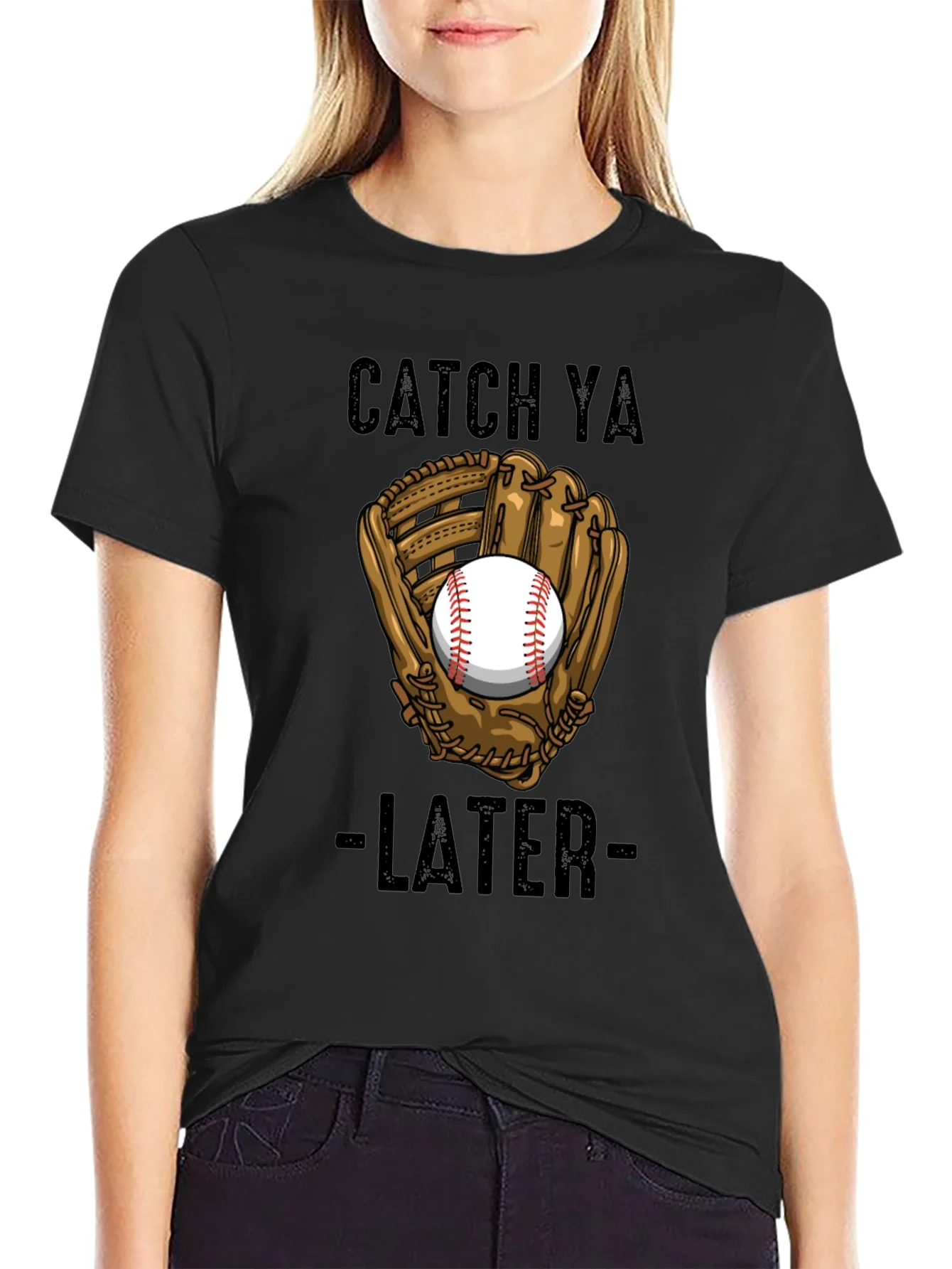 Camiseta Negra Deportiva Catch Ya Later