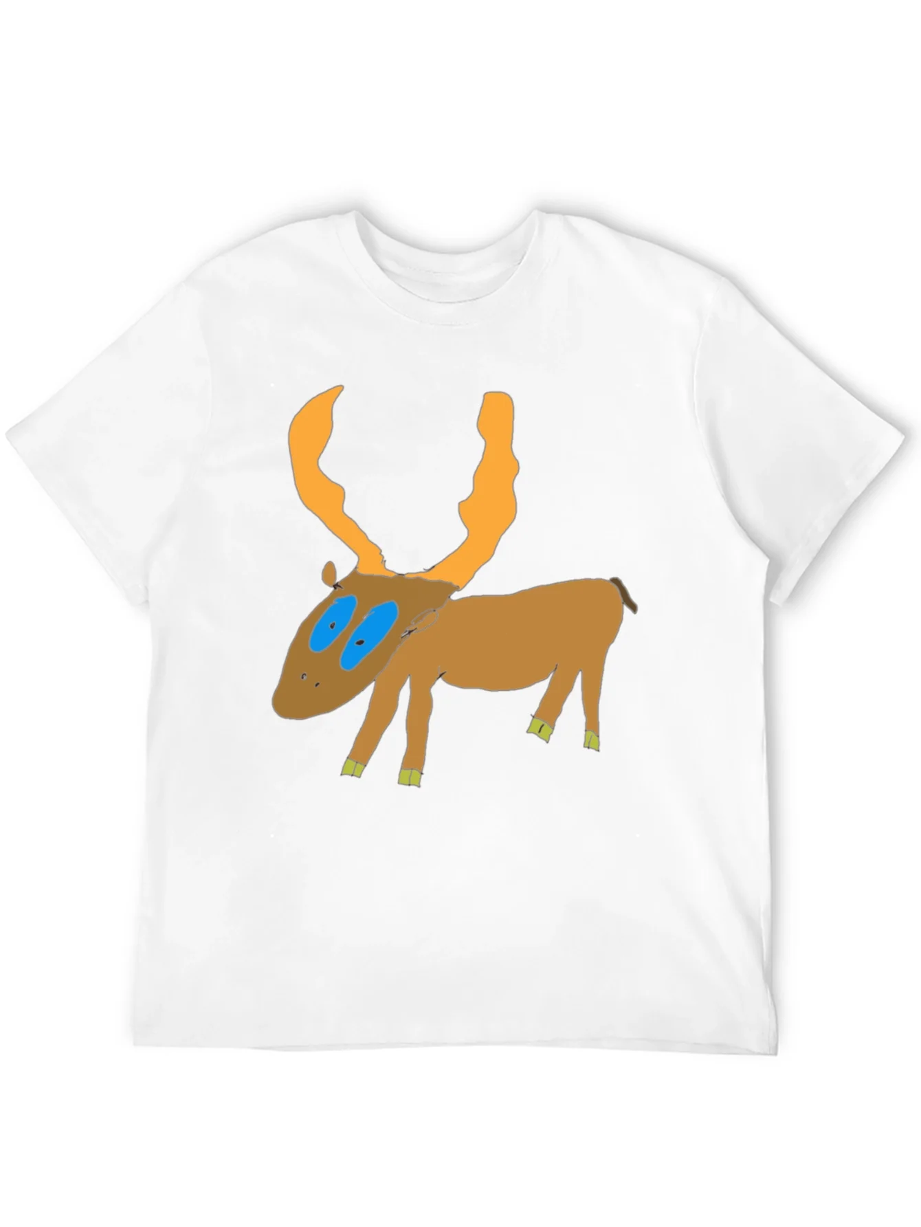 Rebbecca Cartoon Moose T-Shirt Black Tee