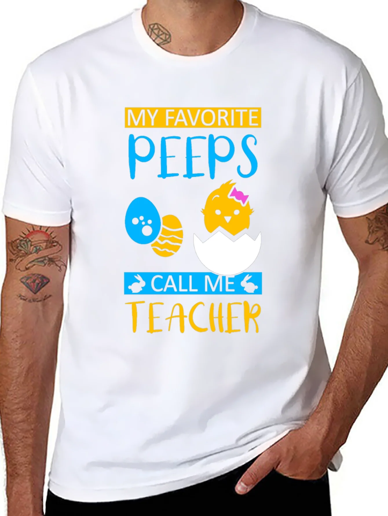 Rebbecca My Favorite Peeps Teacher Easter T-Shirt