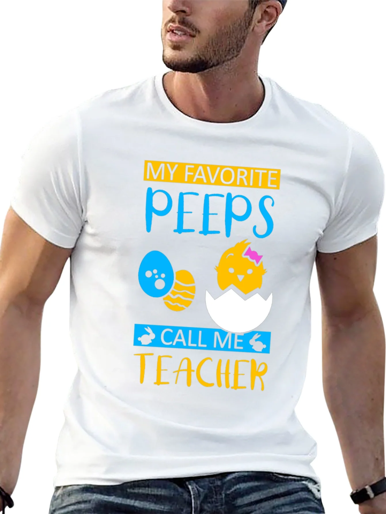 Rebbecca My Favorite Peeps Teacher Easter T-Shirt