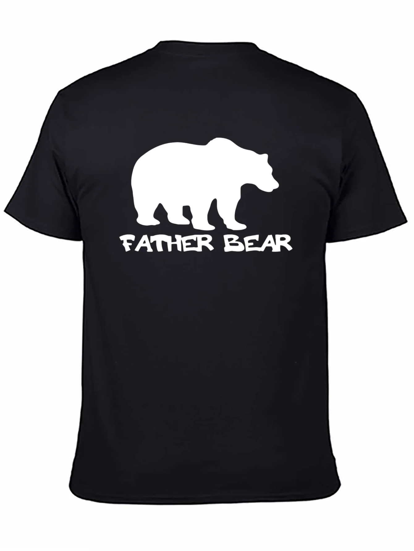 Camiseta Negra Father Bear Algod¨®n Suave