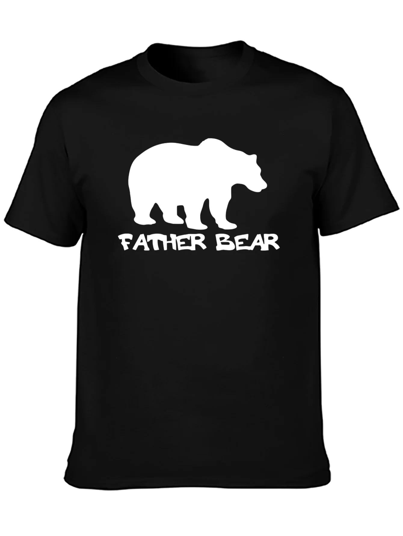 Camiseta Negra Father Bear Algod¨®n Suave