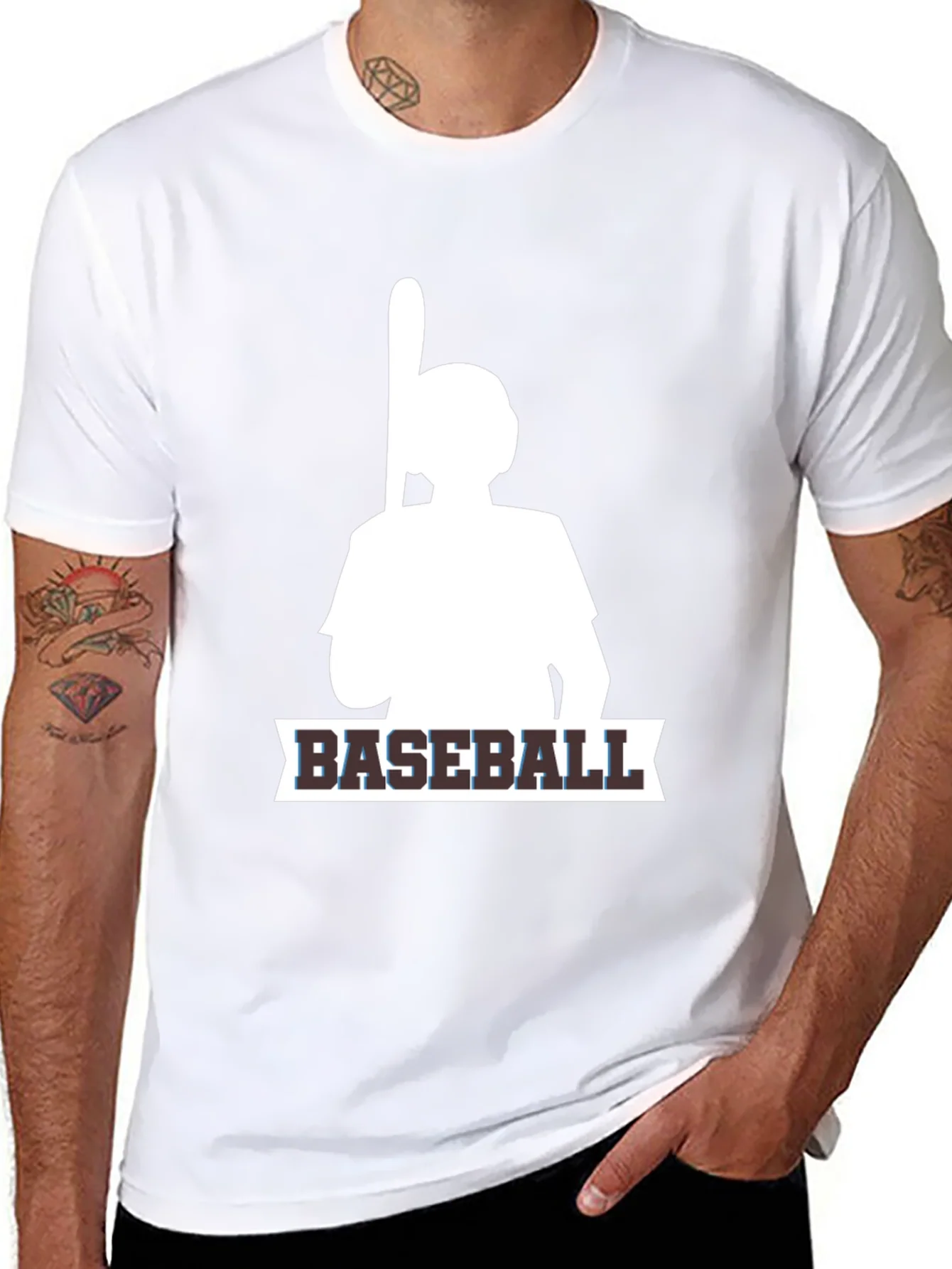 Camiseta Negra de B¨¦isbol para Hombre