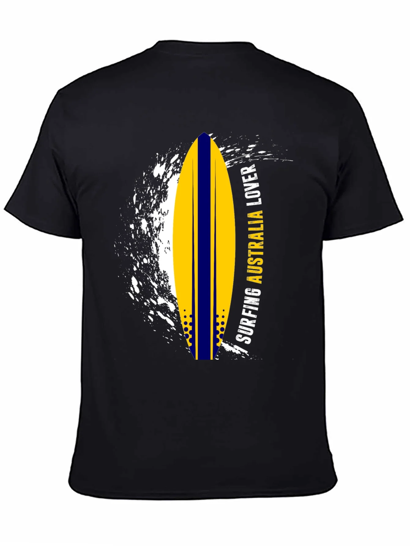 Rebbecca Surfing Australia Lover T-Shirt - Black Surfboard Tee