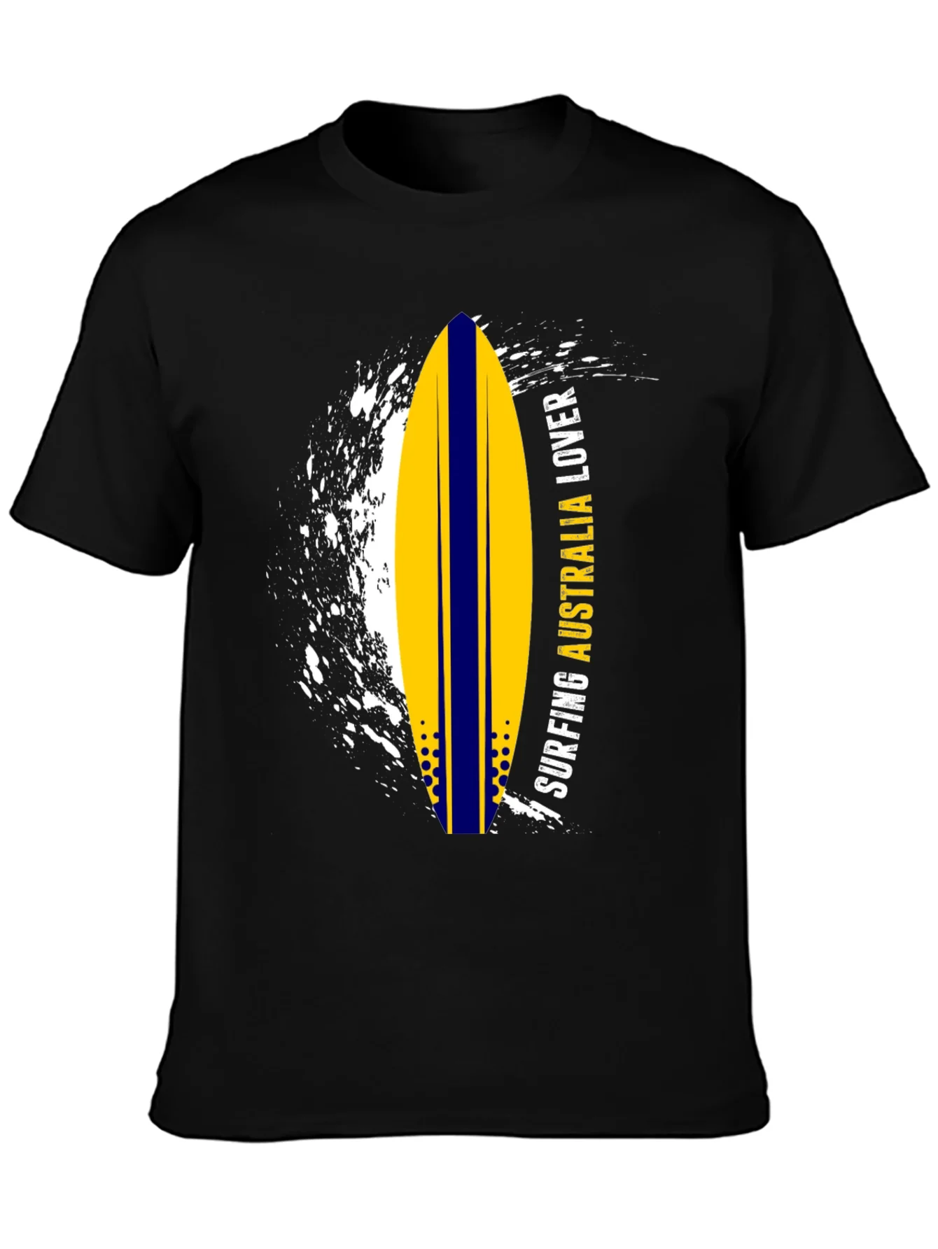 Rebbecca Surfing Australia Lover T-Shirt - Black Surfboard Tee