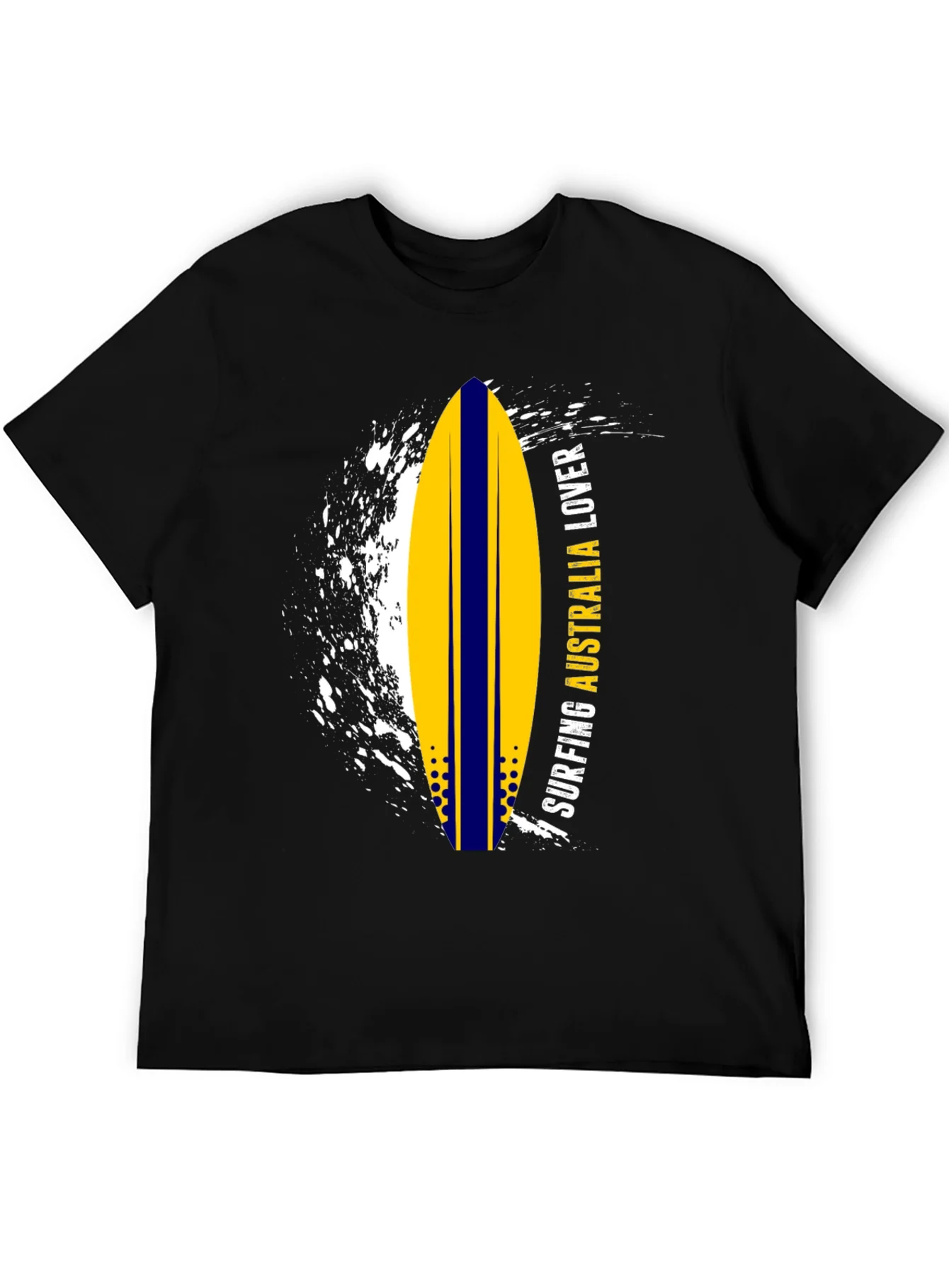 Rebbecca Surfing Australia Lover T-Shirt - Black Surfboard Tee