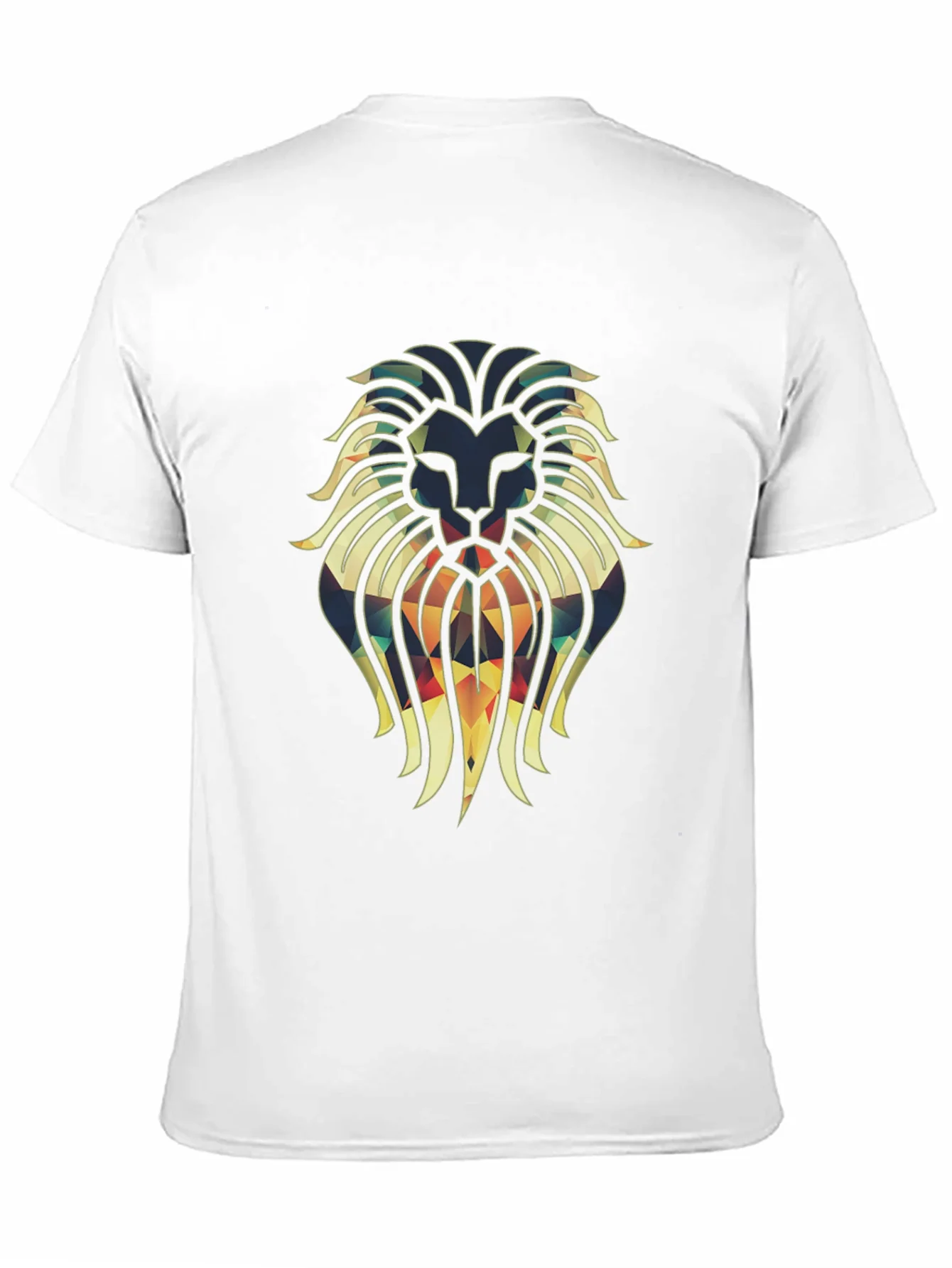 Camiseta Negra con Dise?o de Le¨®n Geom¨¦trico