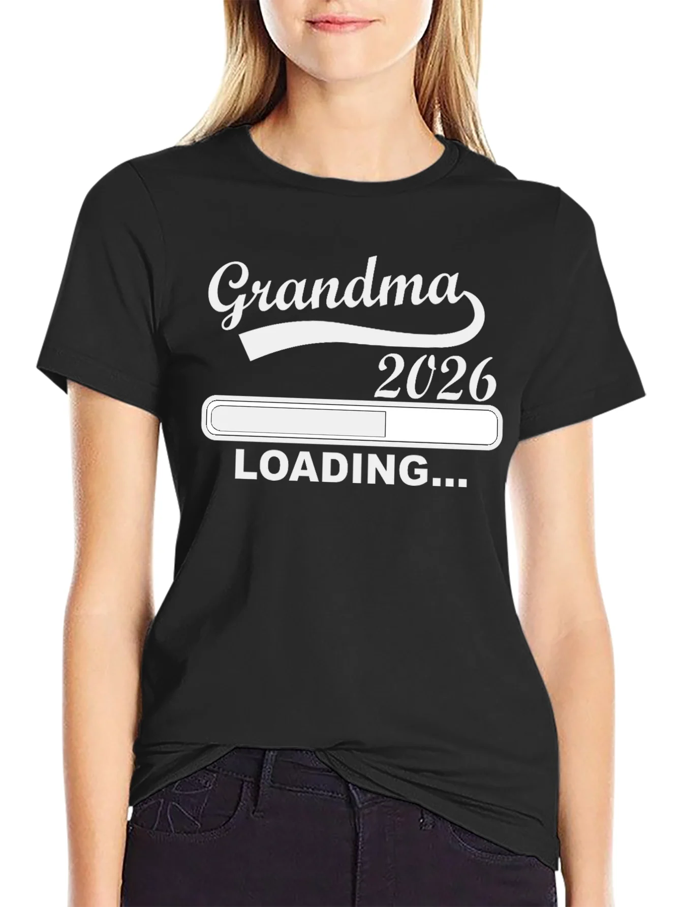 Rebbecca Grandma 2026 Loading Black T-Shirt