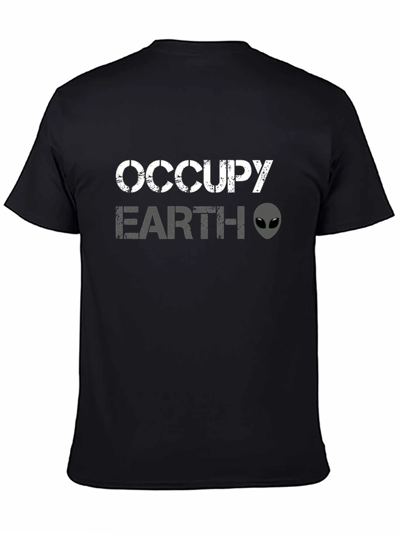 Rebbecca Occupy Earth Alien Graphic Black T-Shirt