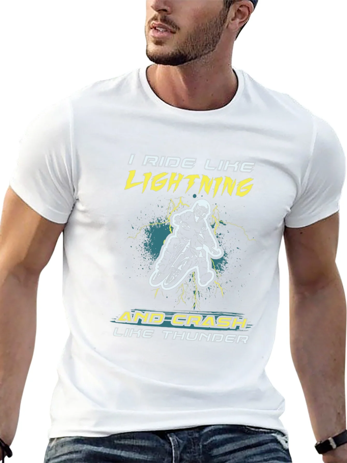 Camiseta Motocross: Rueda como rel¨¢mpago