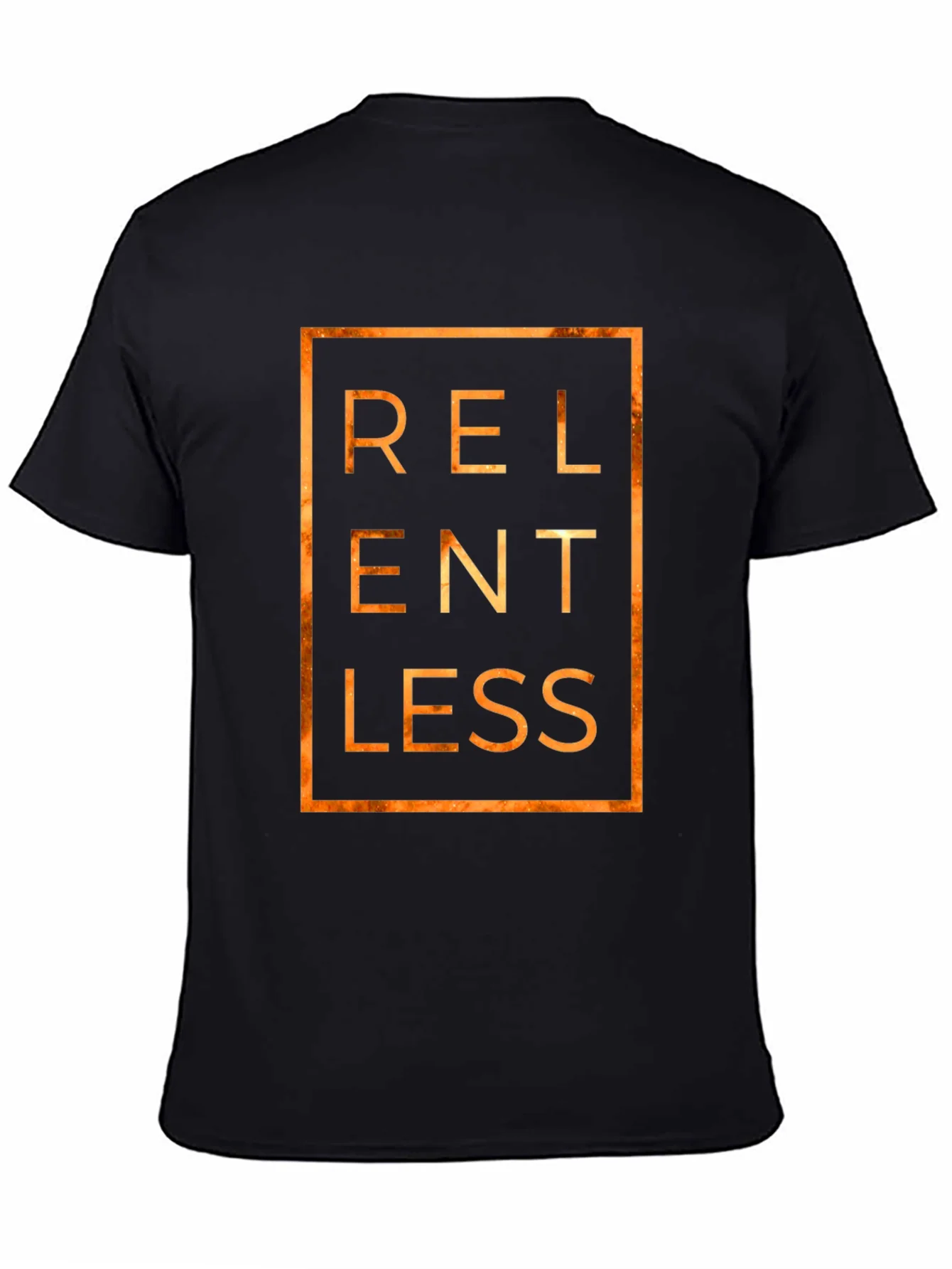 Camiseta Negra Estampada Relentless