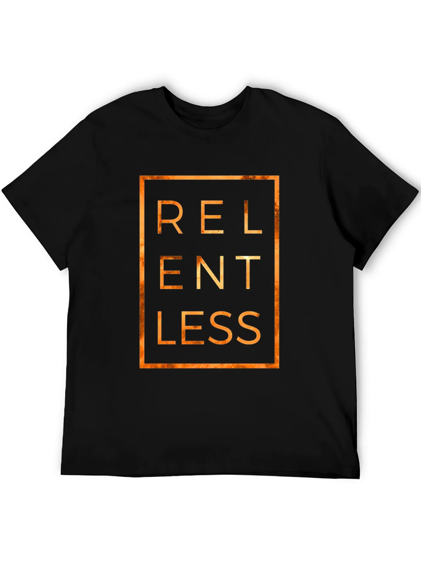 Camiseta Negra Estampada Relentless