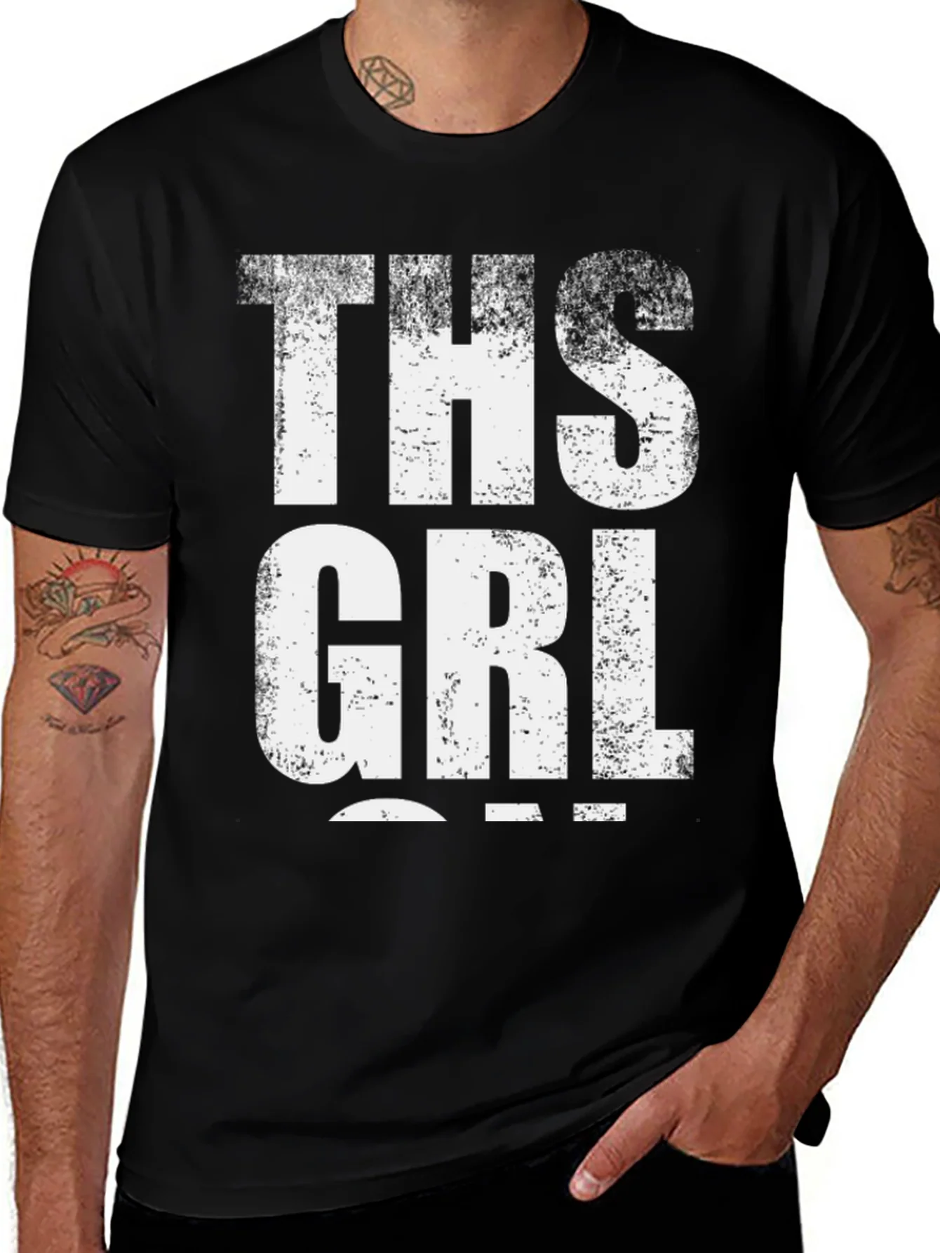 Rebbecca THS GRL Graphic Tee - Distressed Print
