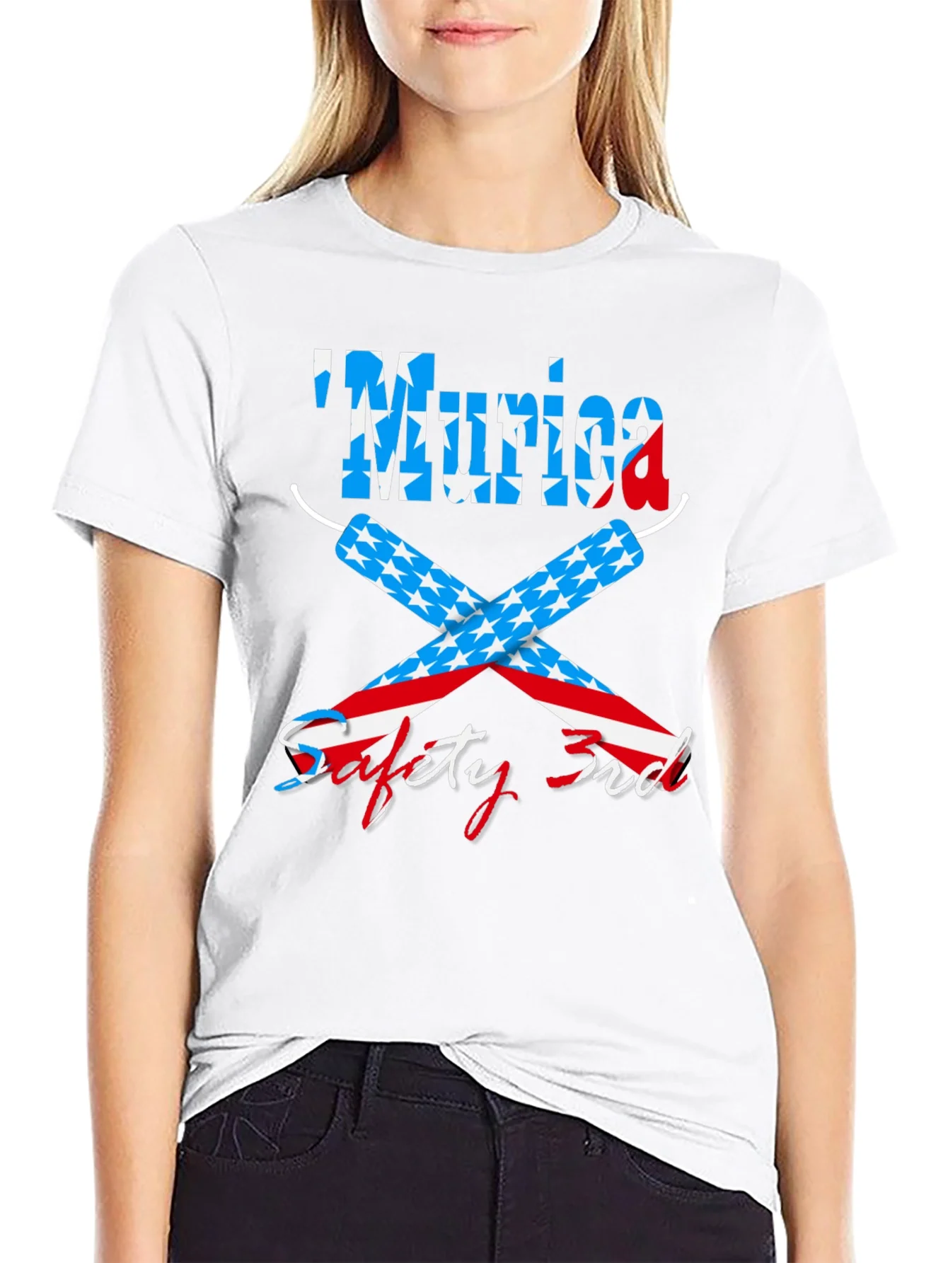 Rebbecca Funny Patriotic Murica Safety 3rd Graphic T-Shirt