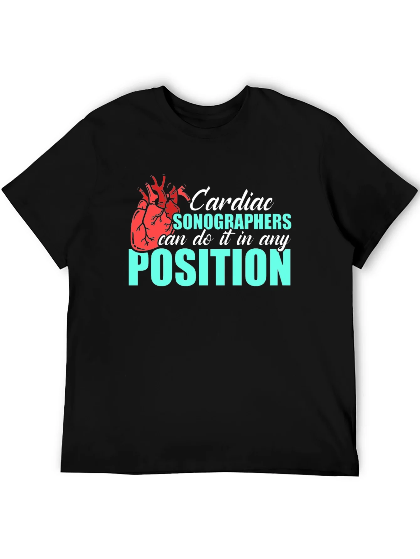 Camiseta Negra Cardiac Sonographers
