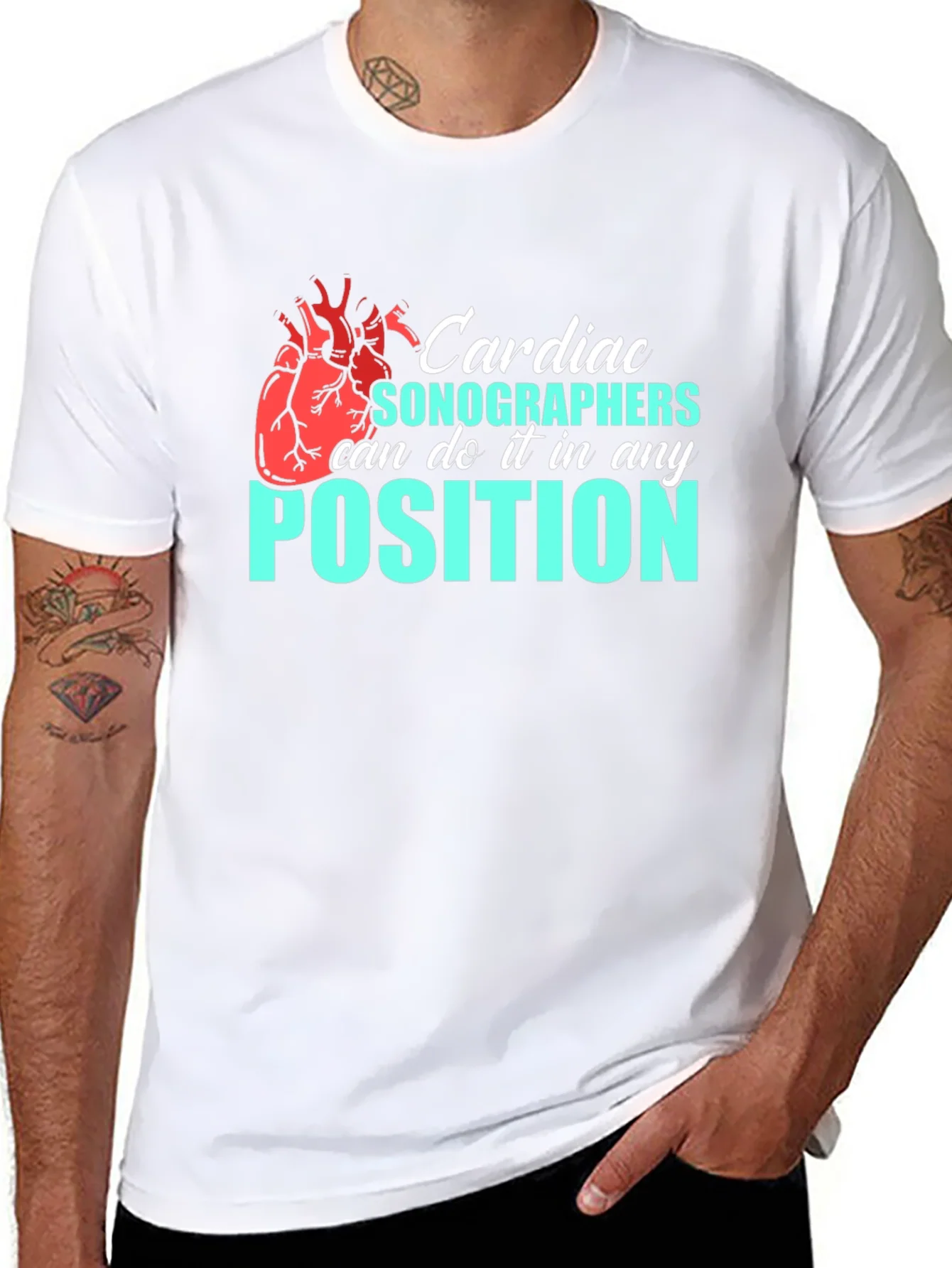 Camiseta Negra Cardiac Sonographers