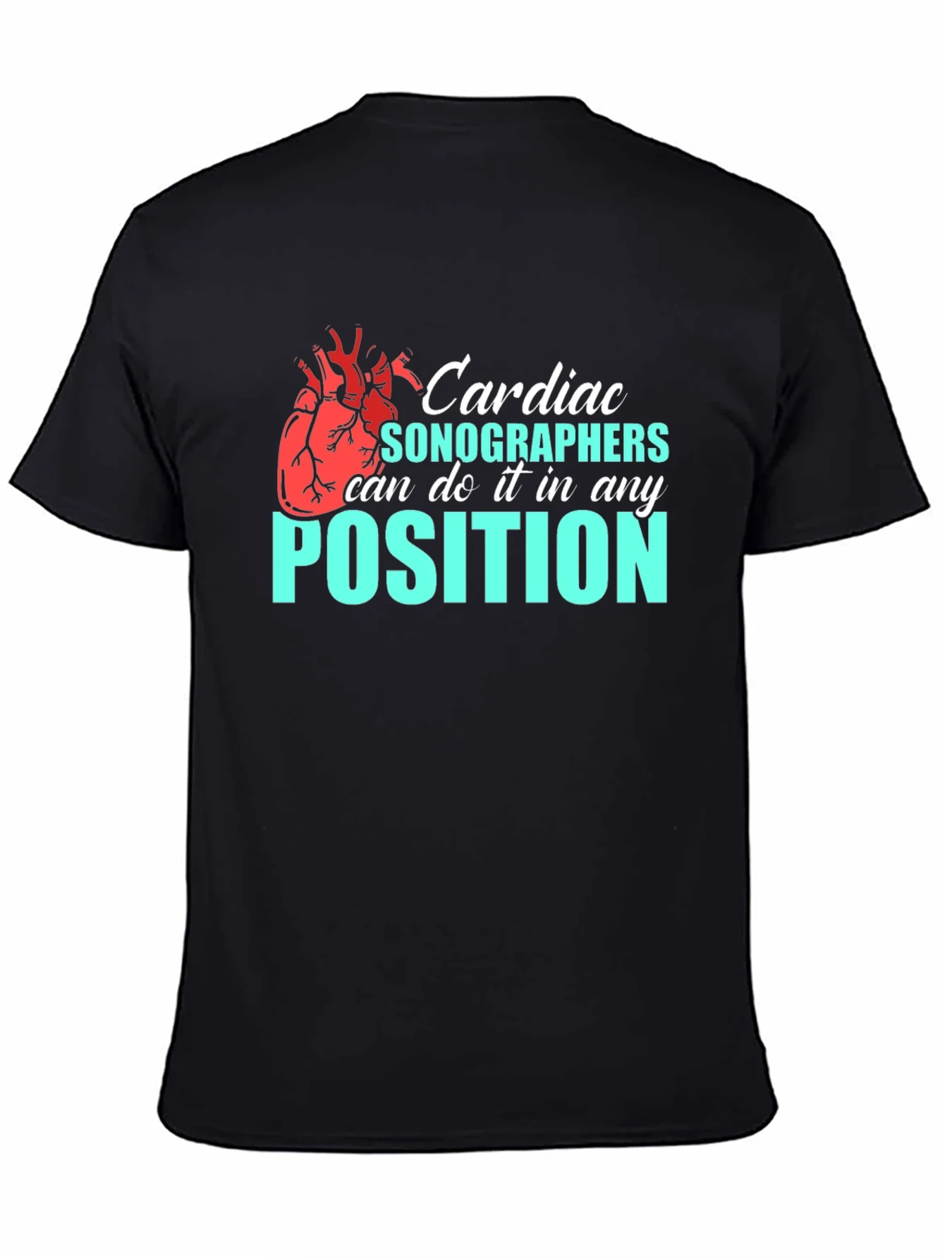 Camiseta Negra Cardiac Sonographers