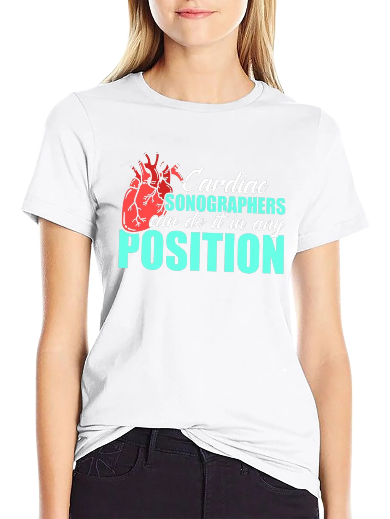 Camiseta Negra Cardiac Sonographers