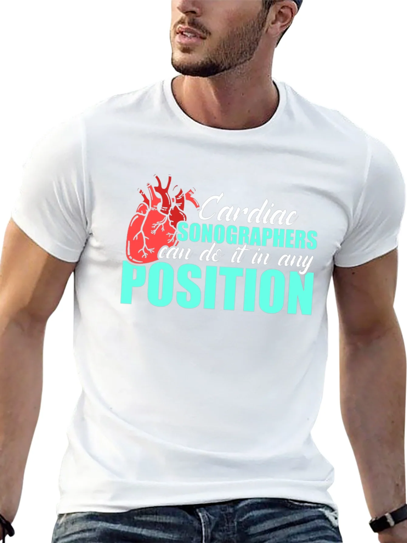 Camiseta Negra Cardiac Sonographers