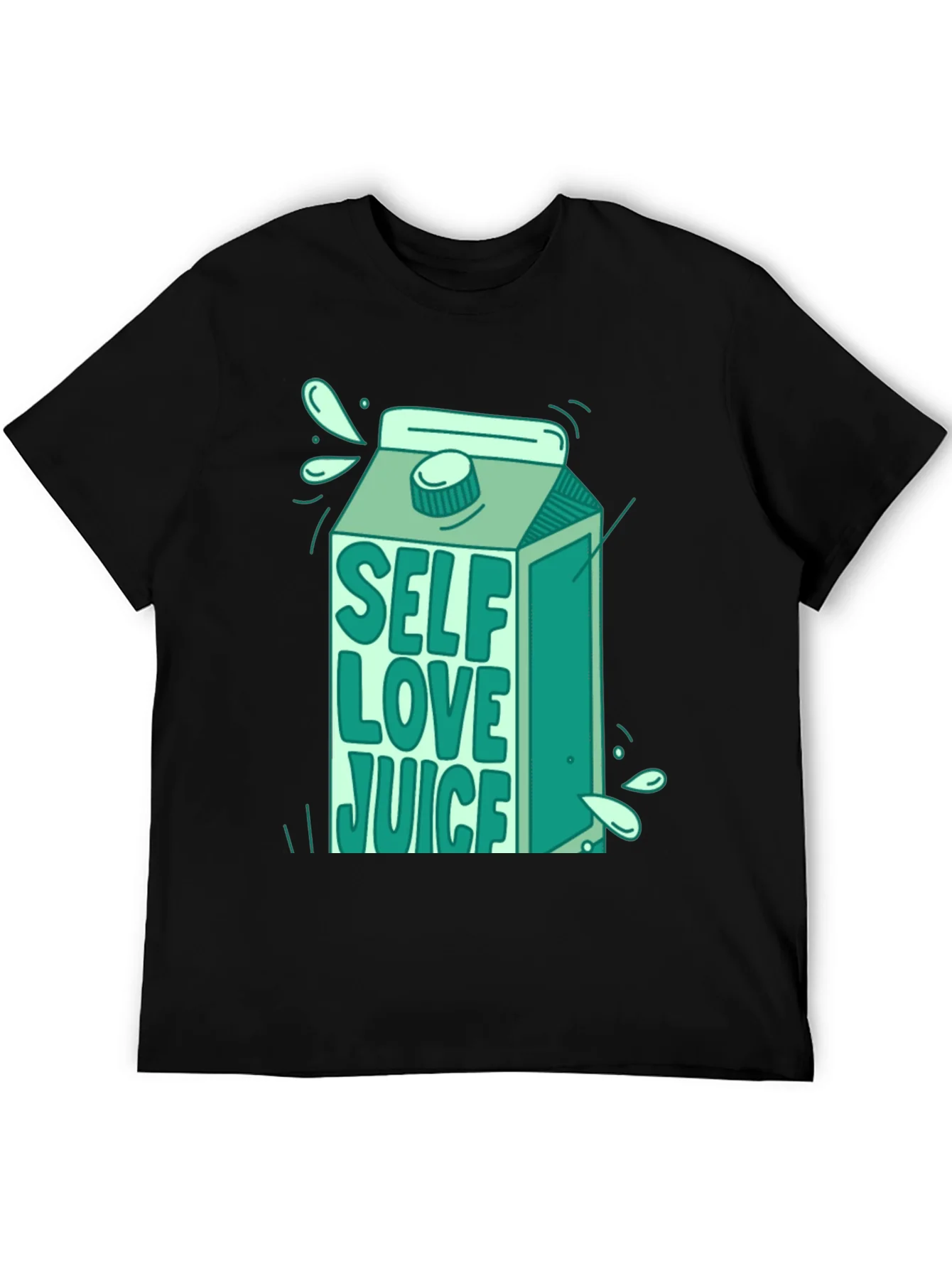 Camiseta Negra con Dise?o de Self Love Juice