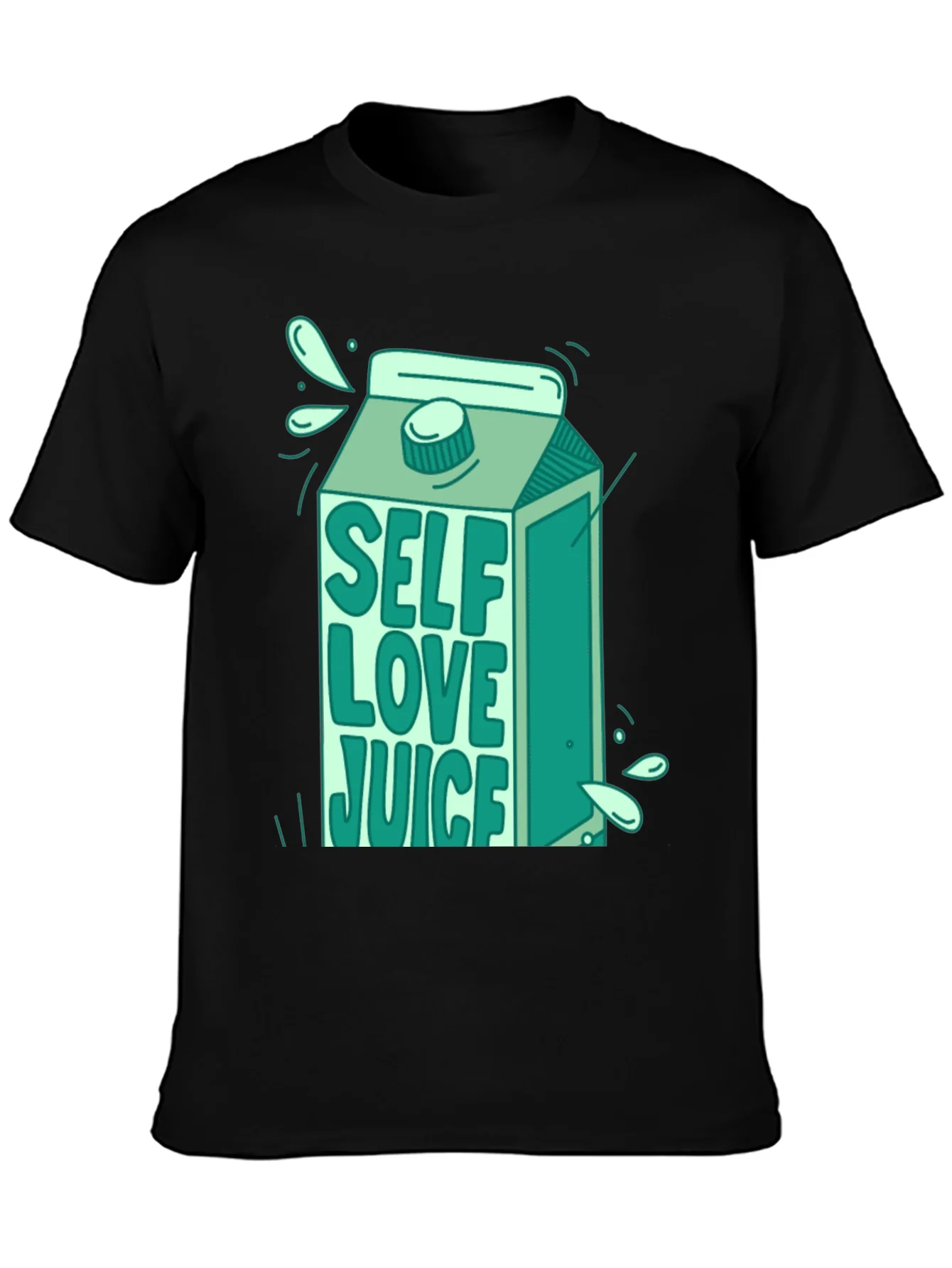Camiseta Negra con Dise?o de Self Love Juice