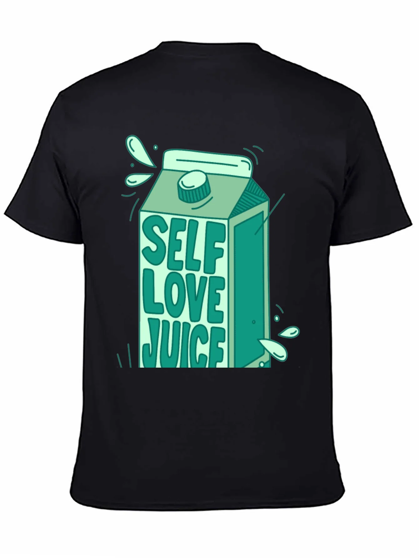 Camiseta Negra con Dise?o de Self Love Juice