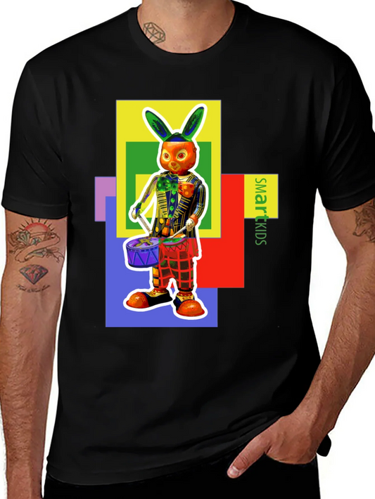 Rebbecca Funky Rabbit Drummer Graphic Tee