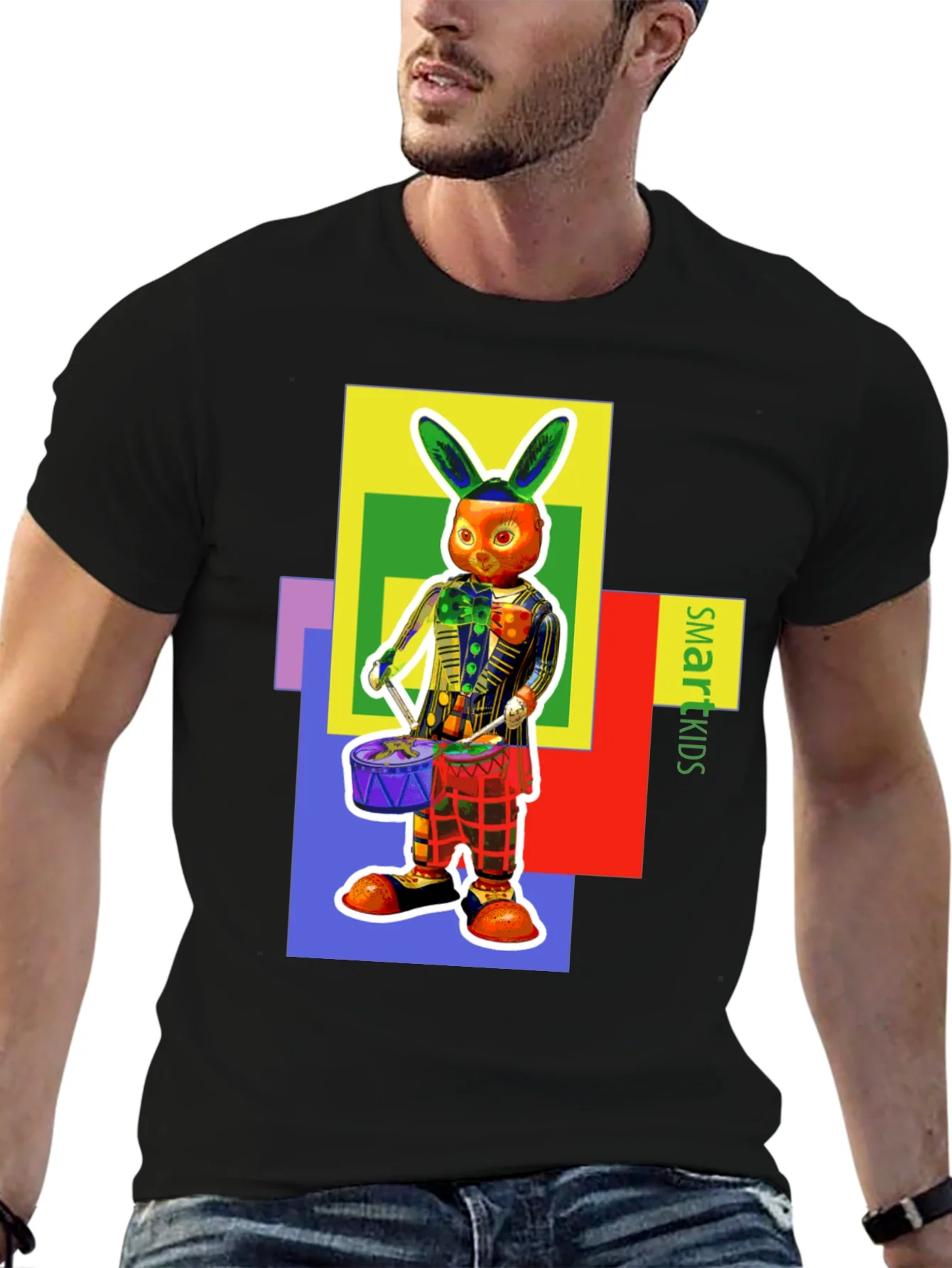 Rebbecca Funky Rabbit Drummer Graphic Tee