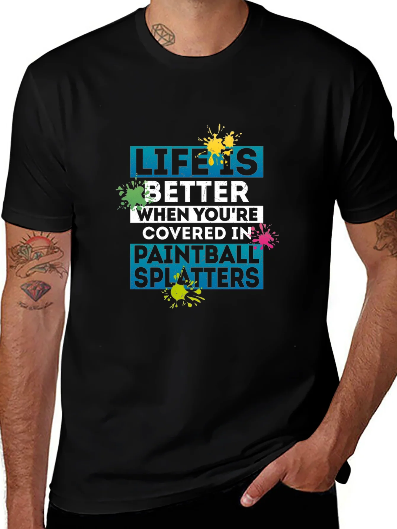 Rebbecca Life Is Better Paintball Splatters T-Shirt