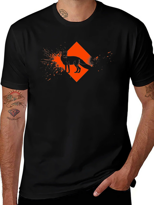 Rebbecca Urban Fox Graphic Tee - Mens Black T-Shirt