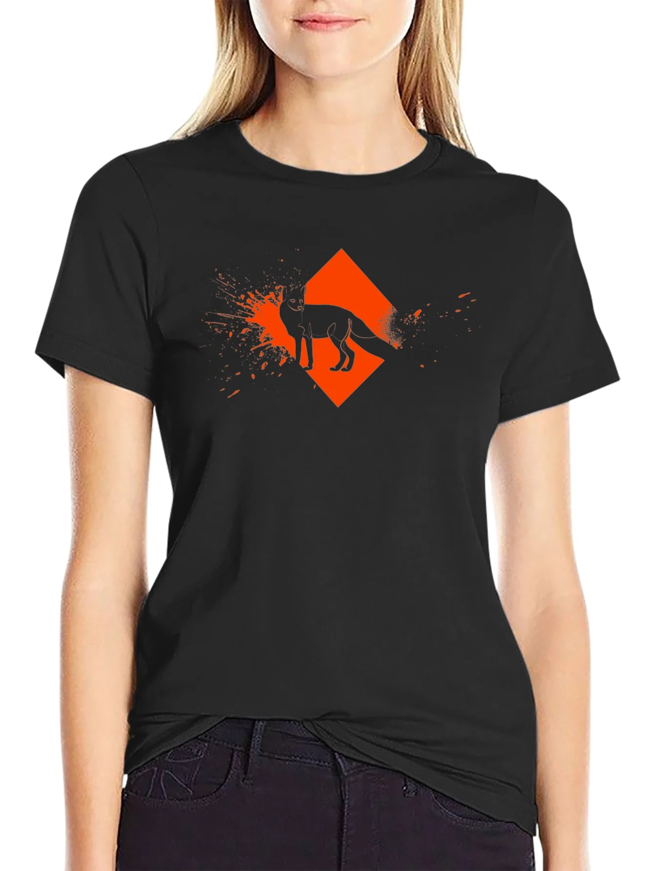 Rebbecca Urban Fox Graphic Tee - Mens Black T-Shirt