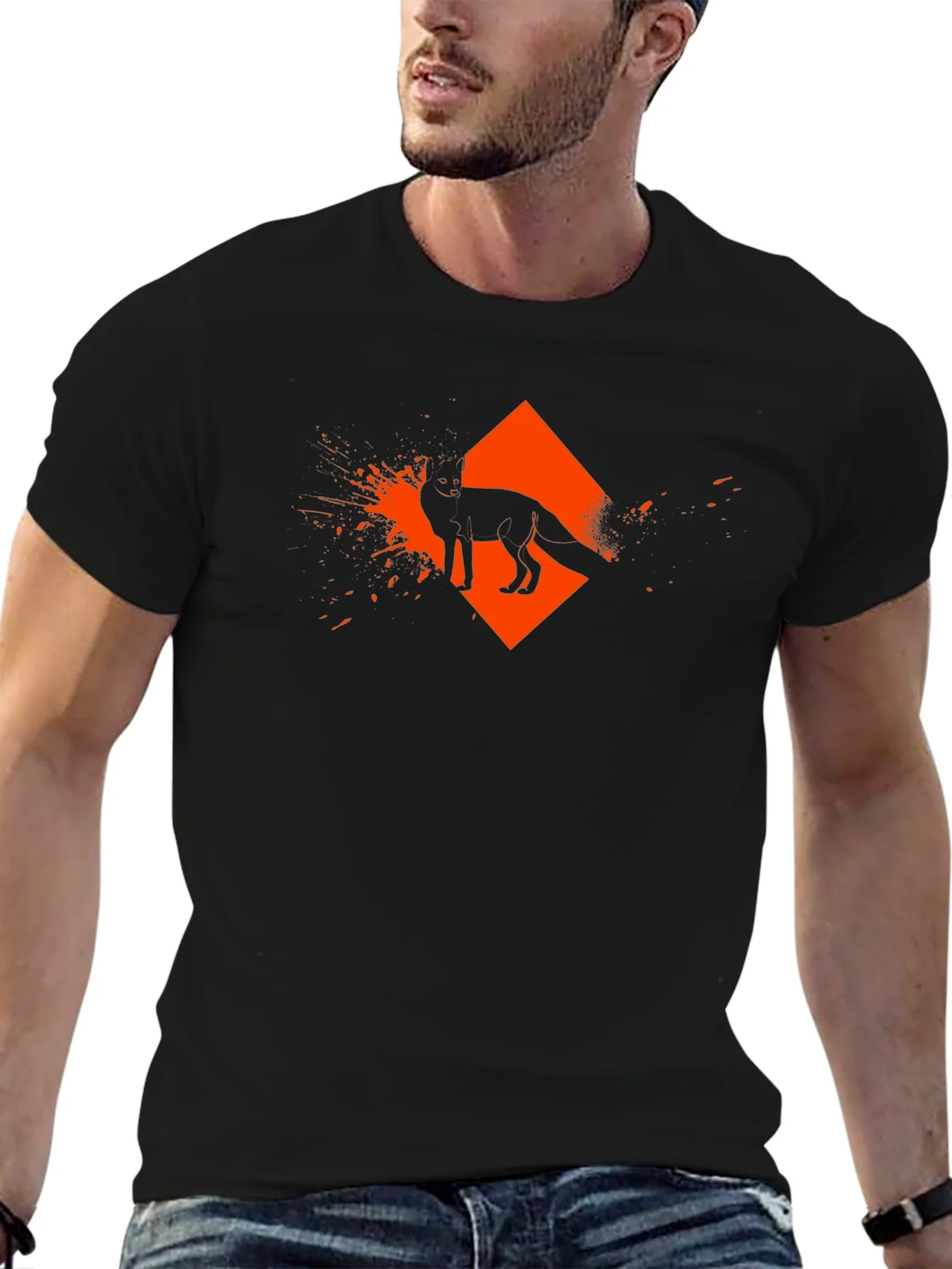 Rebbecca Urban Fox Graphic Tee - Mens Black T-Shirt