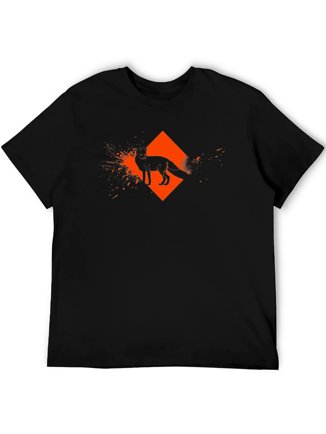 Rebbecca Urban Fox Graphic Tee - Mens Black T-Shirt