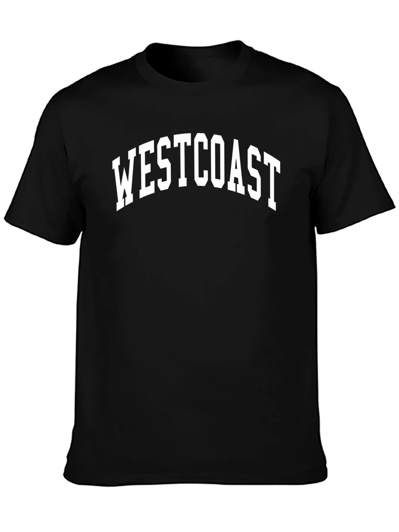 Camiseta Negra Westcoast Estilo Universitario