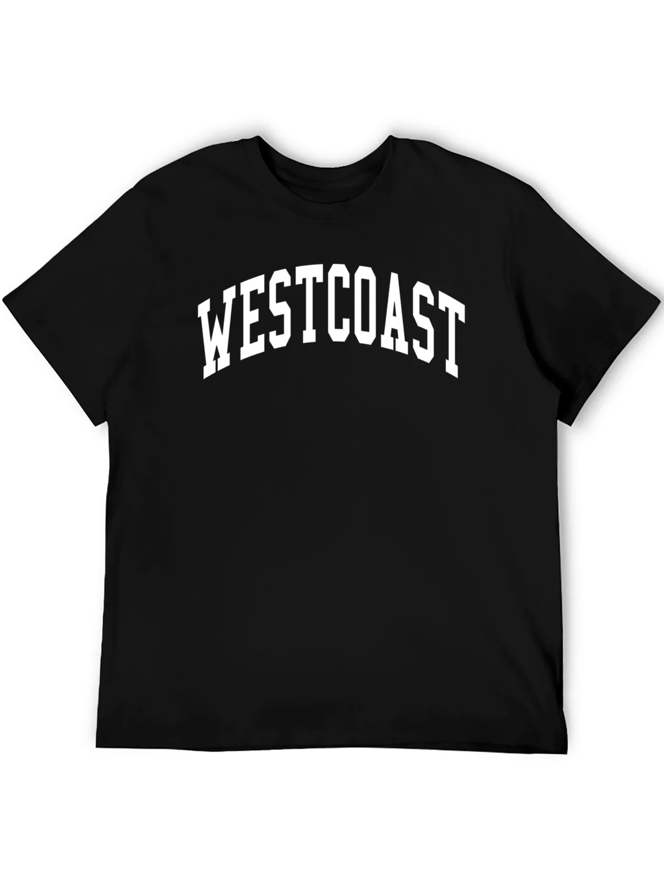 Camiseta Negra Westcoast Estilo Universitario