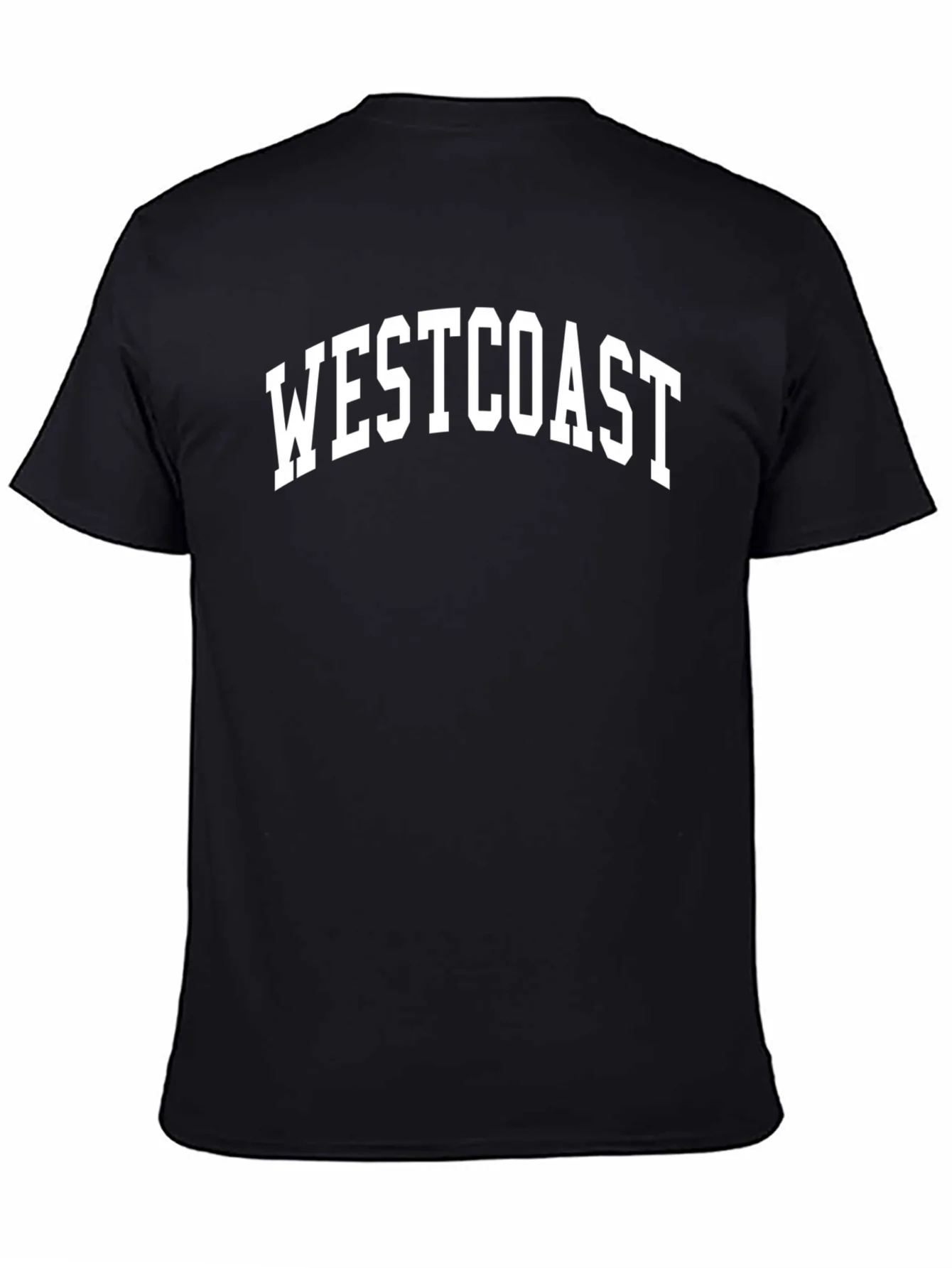 Camiseta Negra Westcoast Estilo Universitario