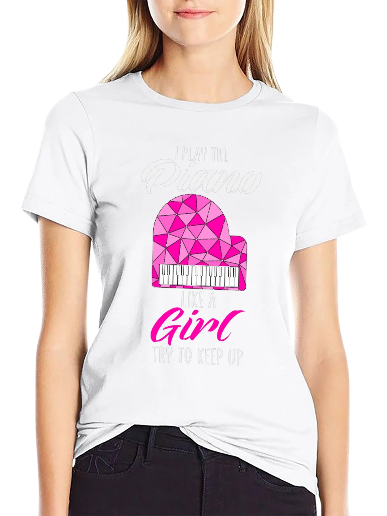 Rebbecca I Play Piano Like a Girl T-Shirt