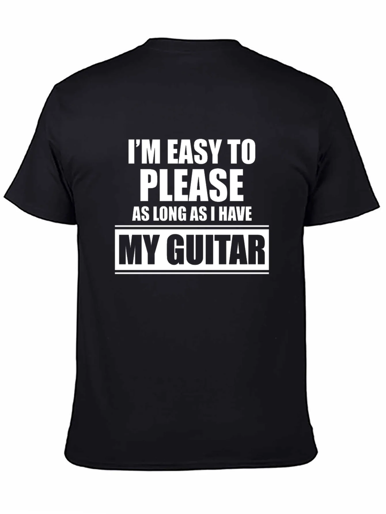 Camiseta Negra: Soy f¨¢cil de complacer con mi guitarra