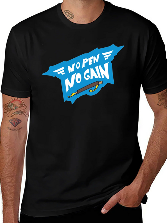 Rebbecca No Pen No Gain T-Shirt - Black Cotton Tee
