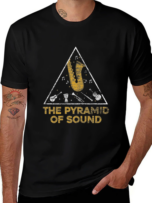 Camiseta Negra Pir¨¢mide de Sonido para Amantes de la M¨²sica
