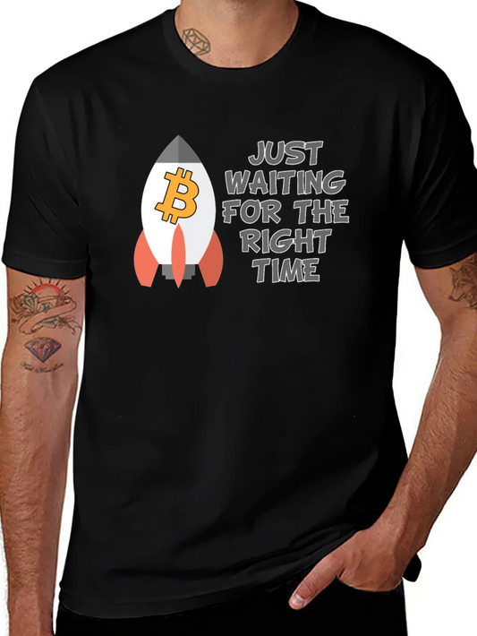 Rebbecca Bitcoin Rocket T-Shirt: Waiting For the Right Time