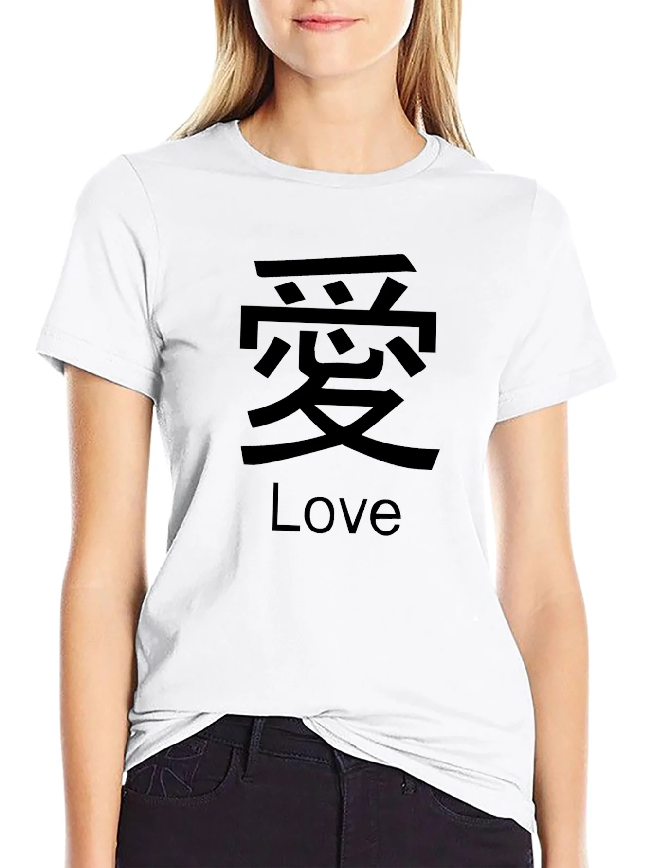 Rebbecca Love Kanji Graphic Black T-Shirt