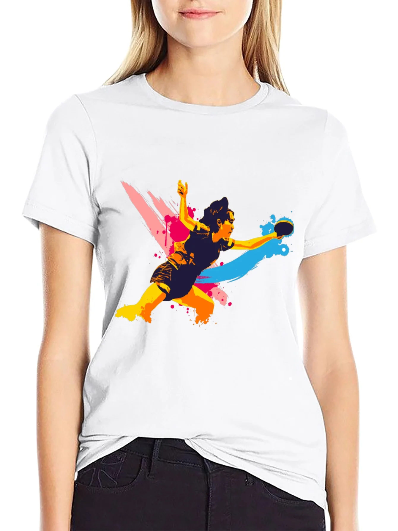 Rebbecca Ping Pong Player Graphic T-Shirt