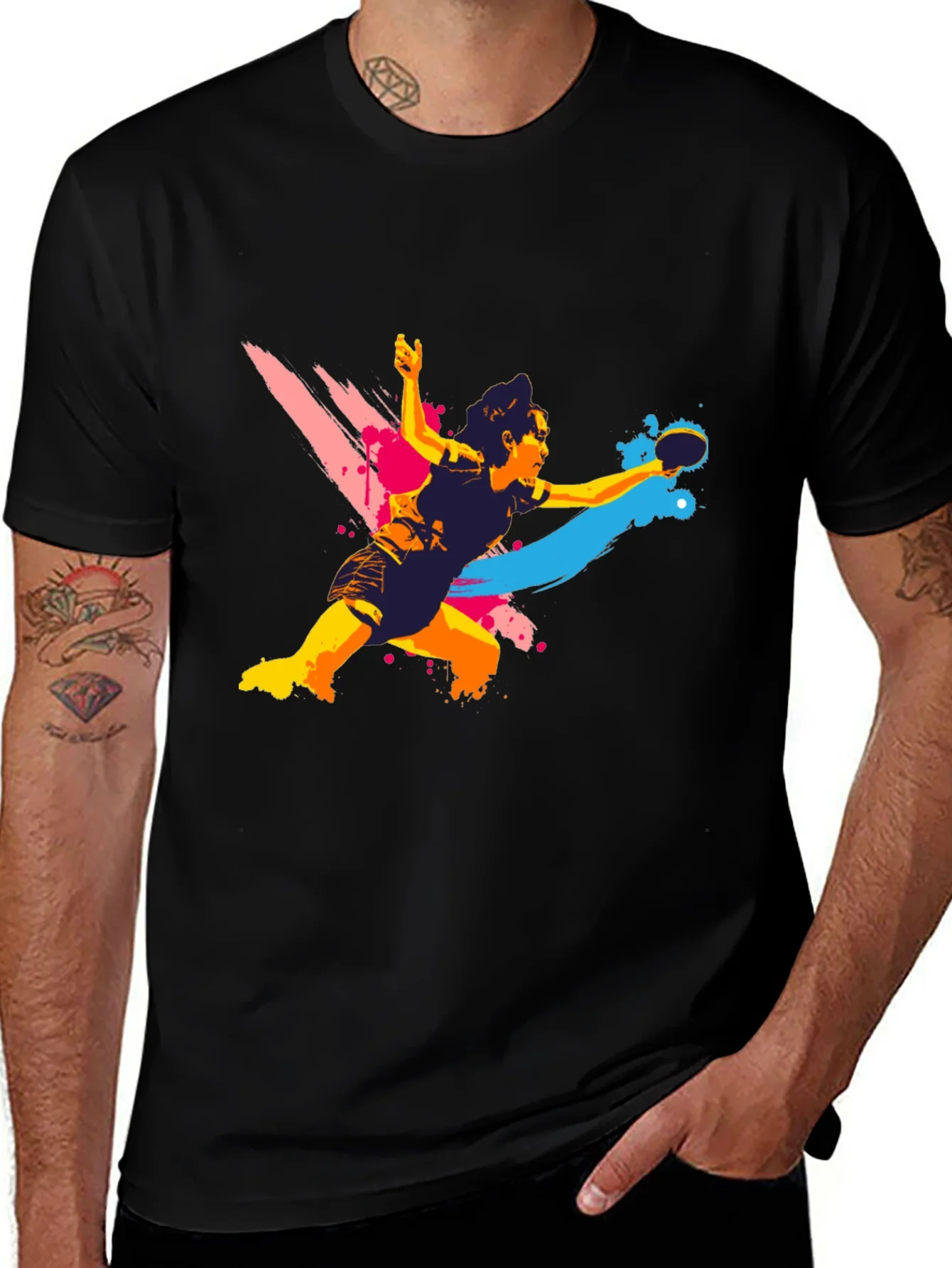 Rebbecca Ping Pong Player Graphic T-Shirt