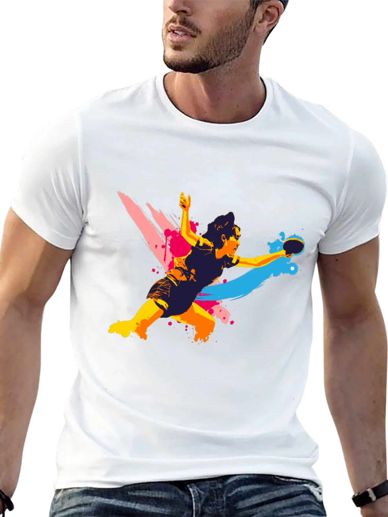 Rebbecca Ping Pong Player Graphic T-Shirt