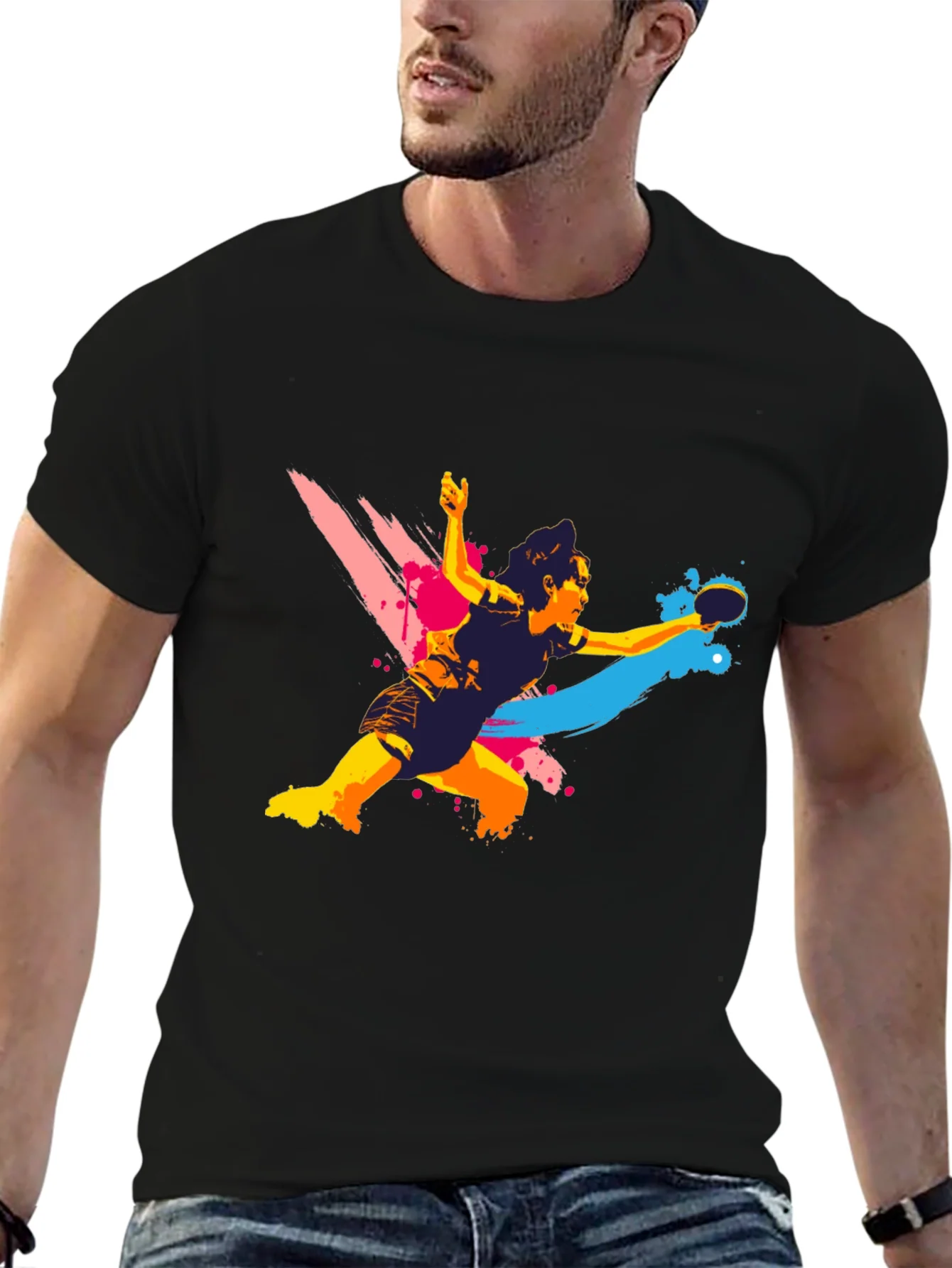 Rebbecca Ping Pong Player Graphic T-Shirt