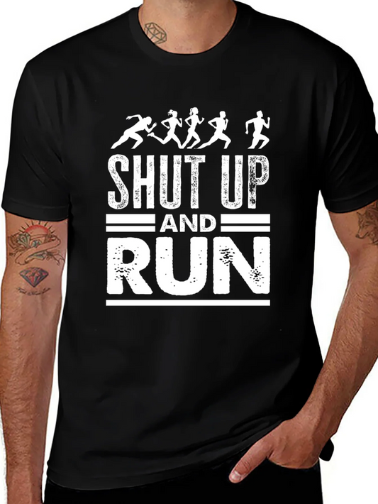 Rebbecca Shut Up and Run Graphic Tee - Athletic Runner T-Shirt