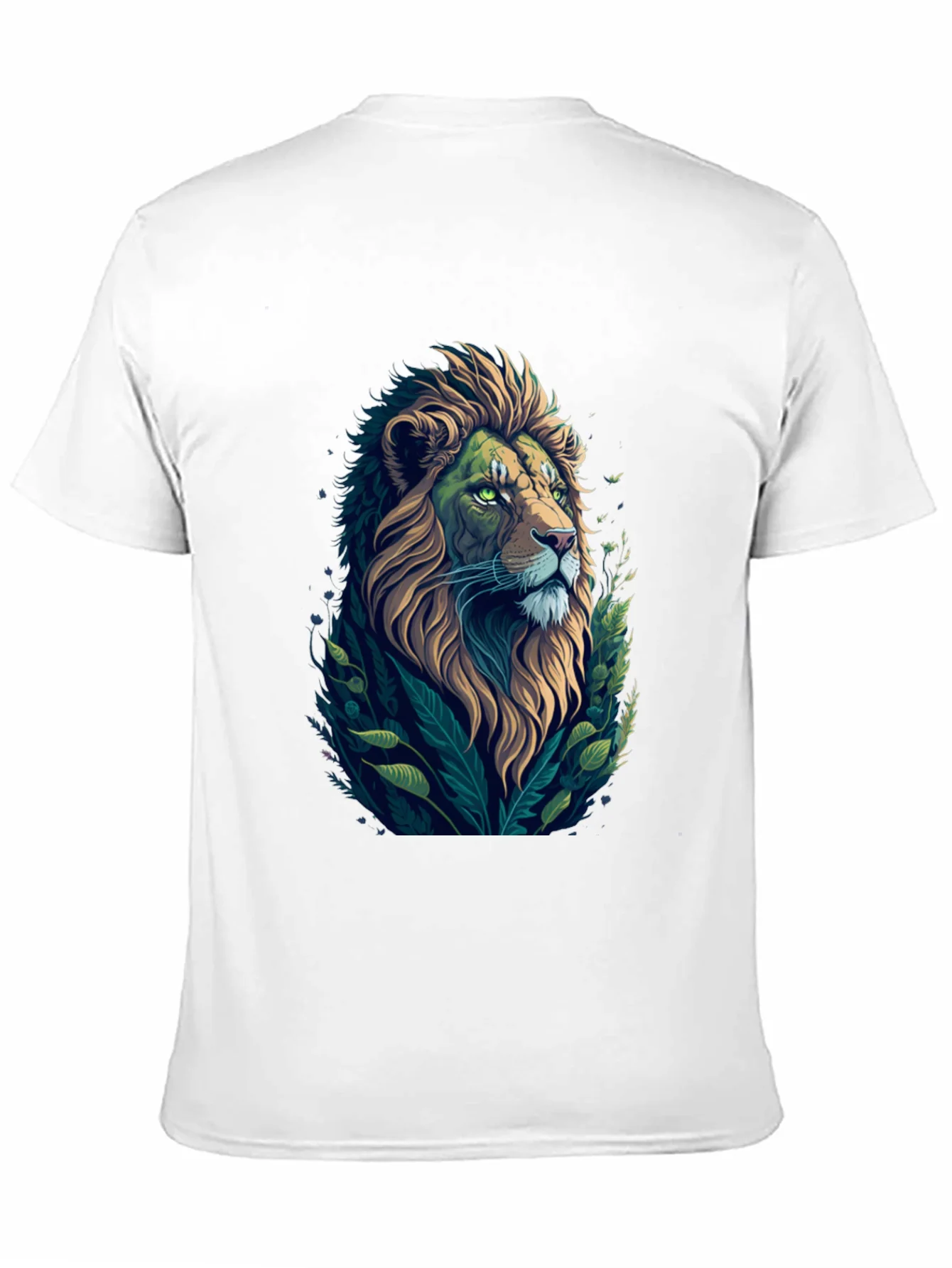 Camiseta Negra con Dise?o de Le¨®n Majestuoso