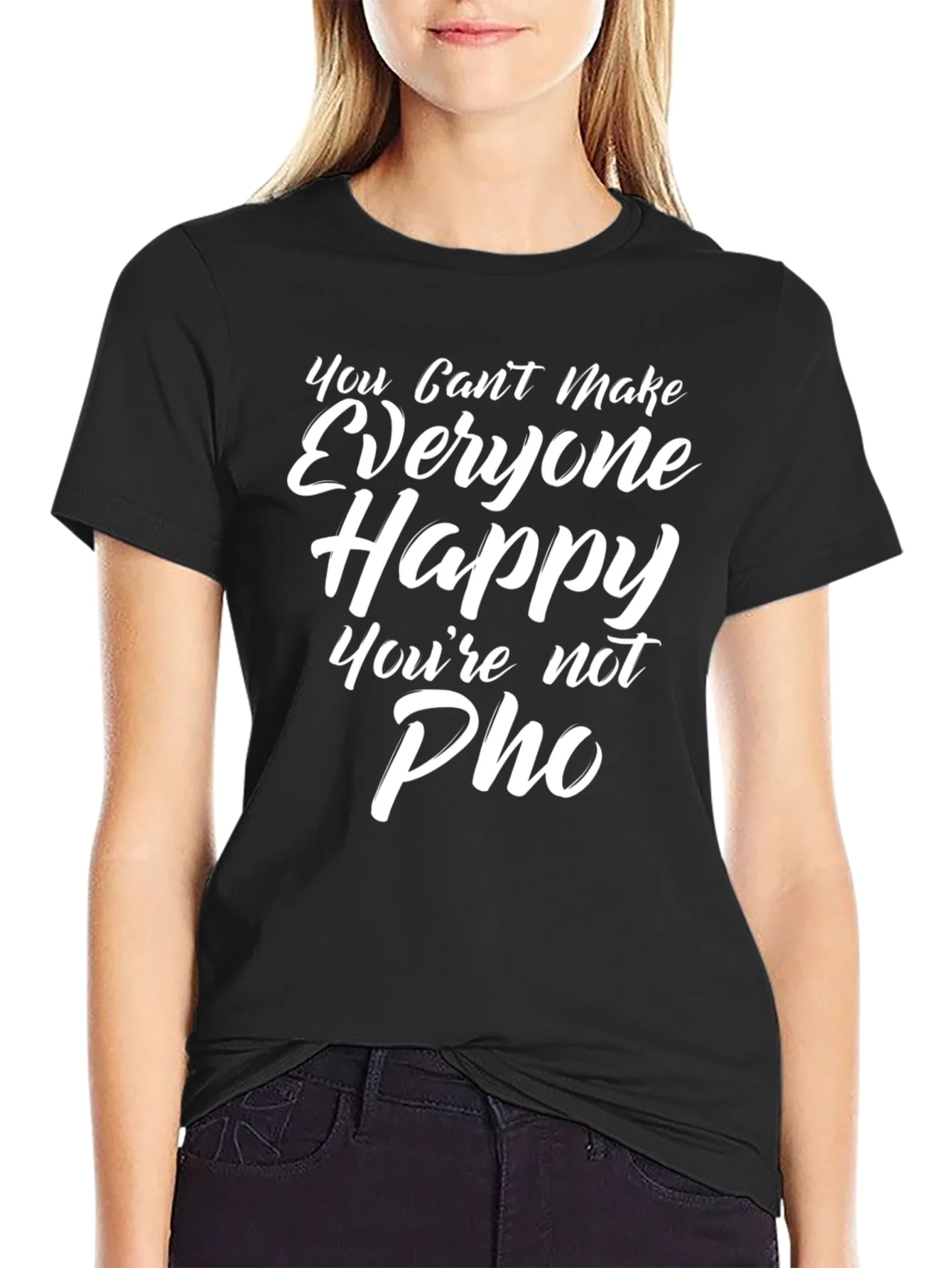 Camiseta Negra con Frase Divertida: No Eres Pho
